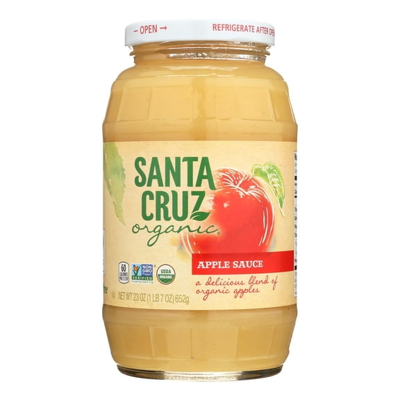 SANTA CRUZ - Organic Apple Sauce - 23 Oz, Case of 6