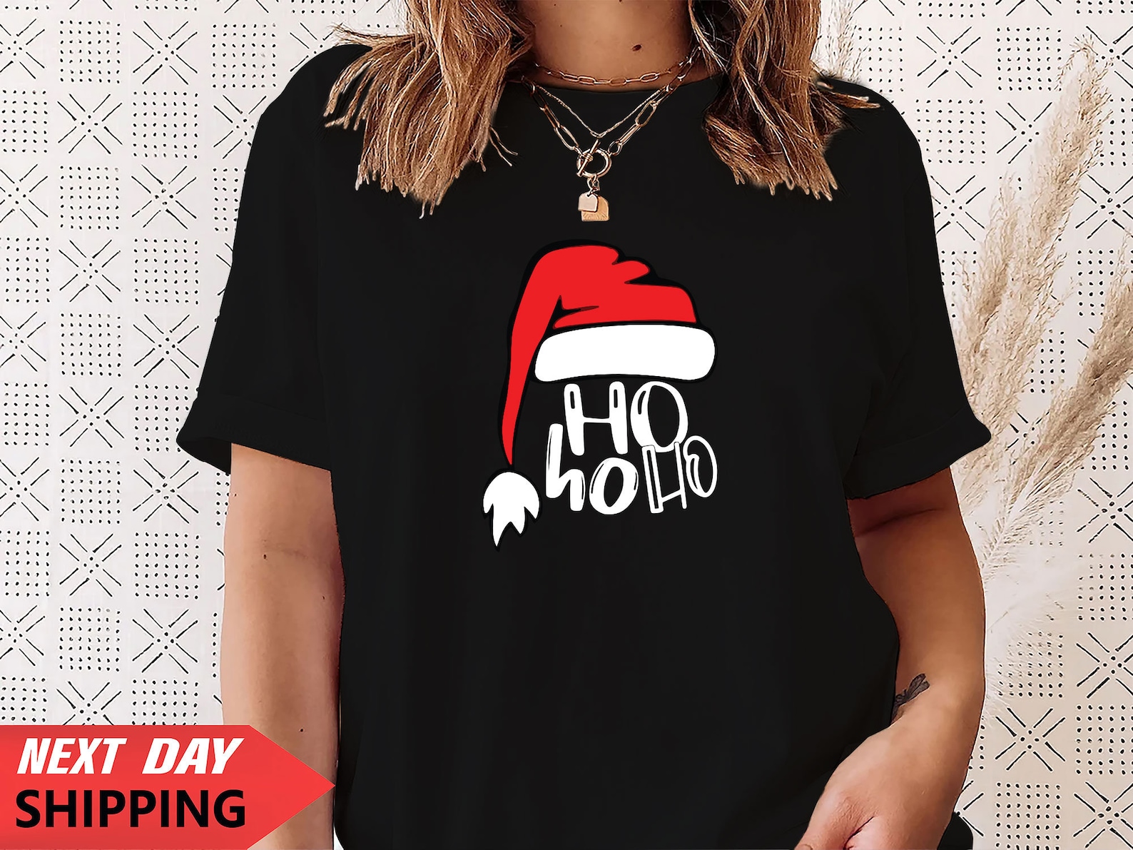 SANTA Claus Merry Christmas T-Shirt Funny Santa Hat Smiling Retro Vintage Family Holiday Xmas Elf Costum