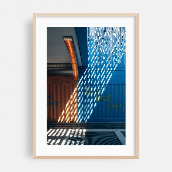 SANTA FE UNDERGROUND - Santa Fe New Mexico Photography Architecture Graffiti Modern Art Street Photography Geometric Abstract Oak Framed Wall Art Print 20 x 30 inches