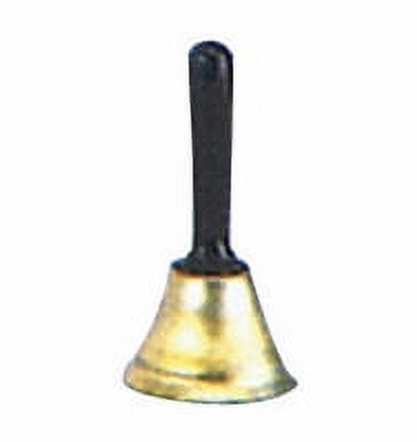 Gold and Black Santa Hand Bell 5.5" Tall