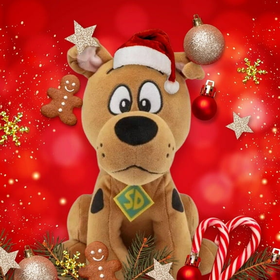 SANTA HAT Scooby Doo Brown Dog 12 High Quality Plush Soft Stuffed Doll - NEW