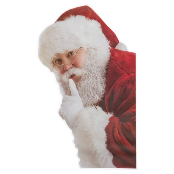 Santa Silhouette Christmas Window Cling, Multicolor, 27.5" x 15", by Holiday Time