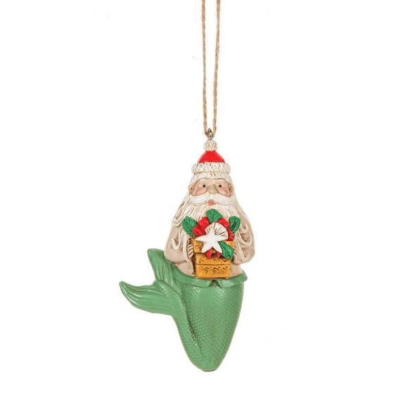 SANTA MERMAN Coastal Christmas Ornament by Ganz
