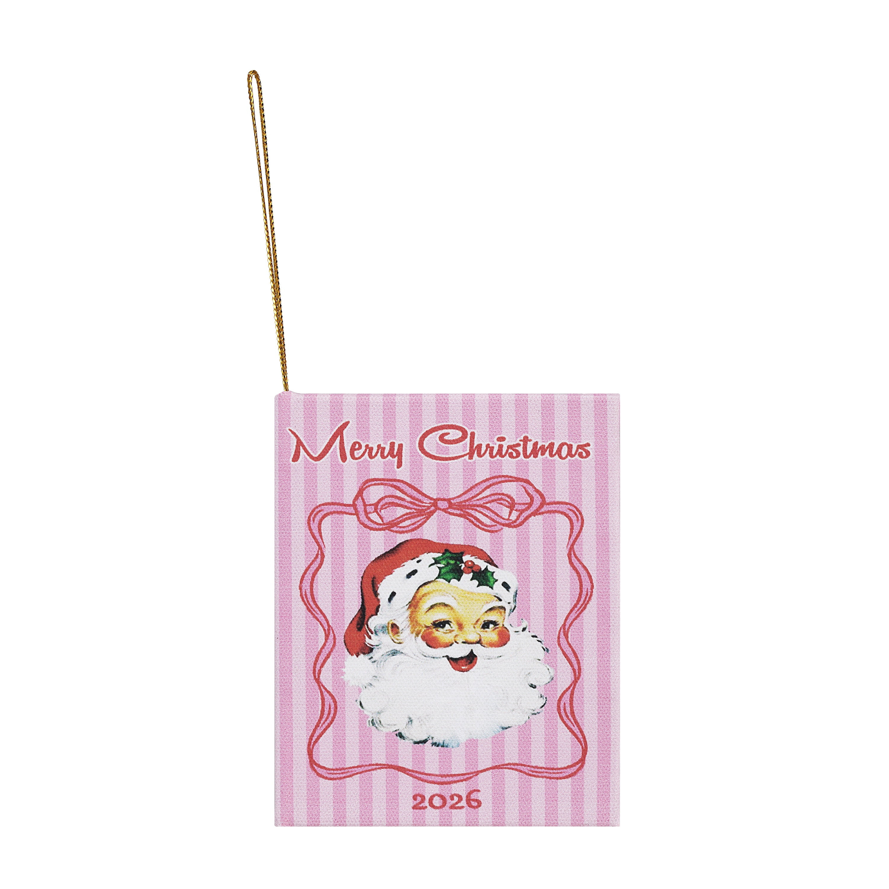 Mr. Christmas Santa Storybook Ornament, Pink