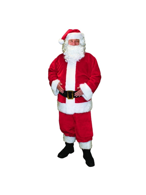 7-Piece Santa Suit, Red and White, One Size, by Holiday Time