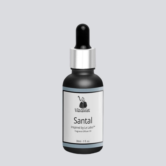 VibraMist Santal  Premium concentrated diffuser oil. Luxury spa scent for home, hotel, or office. Works with cold air diffusers, fragrance warmers, potpourri, and wicking systems