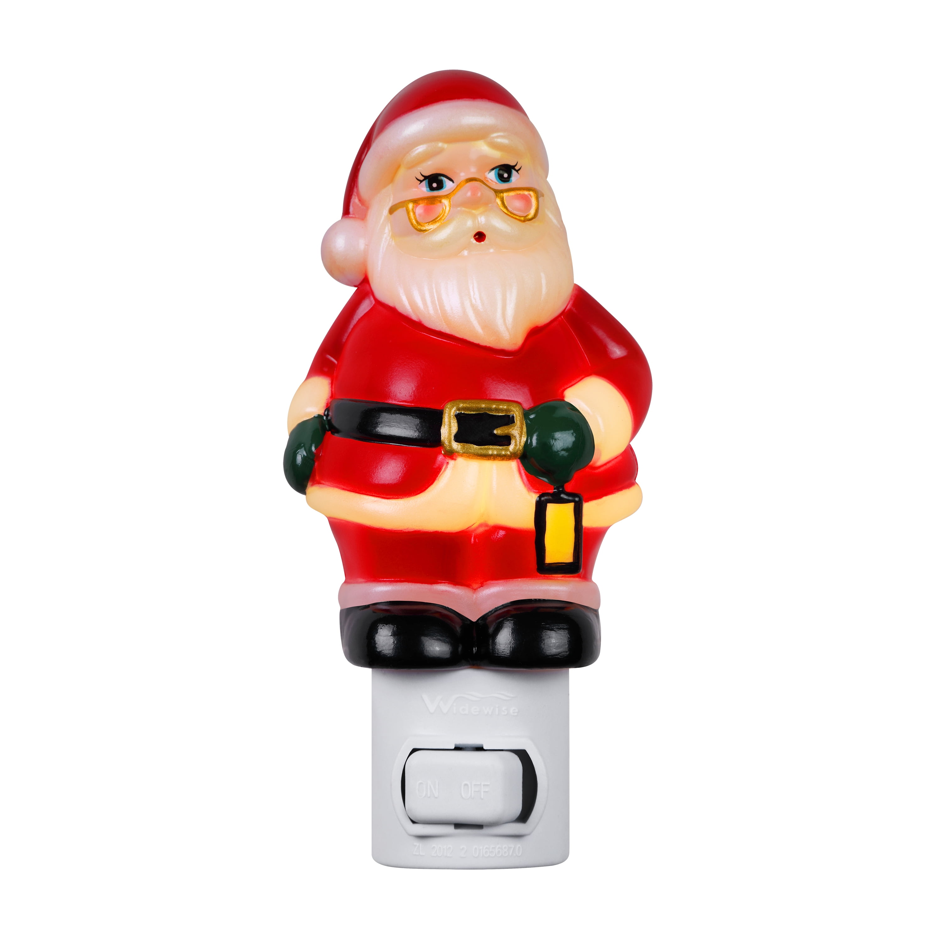 Mr. Christmas 5" Santa with Lantern Nightlight, Red