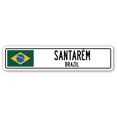 thumbnail image 1 of SANTAROM BRAZIL Street Sign Brazilian flag city country road wall gift, 1 of 5