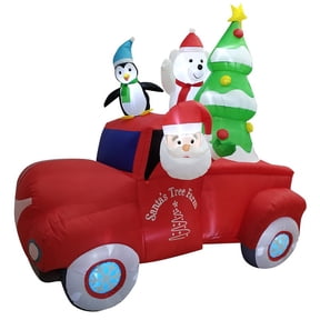 SANTAS FOREST 90616 TRUCK INFLATABLE 8FT
