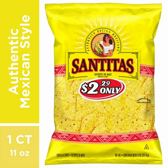 SANTITAS Tortilla Triangles Tortilla Chips 11 oz (Pack of 6)