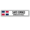 thumbnail image 1 of SANTO DOMINGO DOMINICAN REPUBLIC Street Sign Dominican flag city gift, 1 of 5