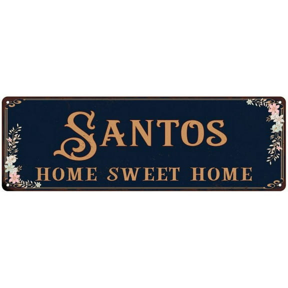 SANTOS Home Sweet Home Victorian Look Gift 6x18 Metal Sign 206180046449