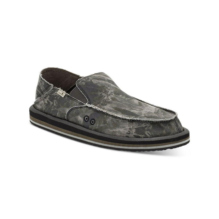SANUK Womens Gray Tie Dye Cushioned Vagabond Round Toe Slip On Loafers  Shoes 8