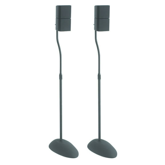 SANUS Height Adjustable Speaker Stands for Home Theater - Durable Design w/ Tear Drop Base Fits Speakers up to 4lbs - 13" of Tool-Free Height Adjustment - Easy DIY Assembly