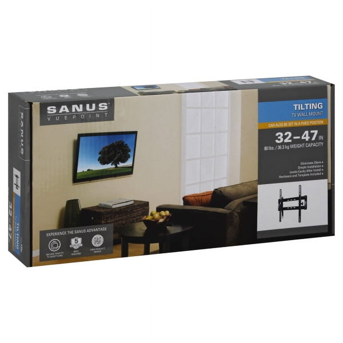 SANUS VuePoint Tilting TV Wall Mount for 32"-47" TVs (F35c)