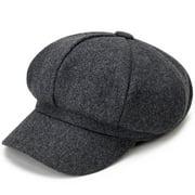 SANWOOD Beret Cap, Autumn Winter Warm Fashion Women Octagonal Hat Woolen Cloth Casual Beret Cap