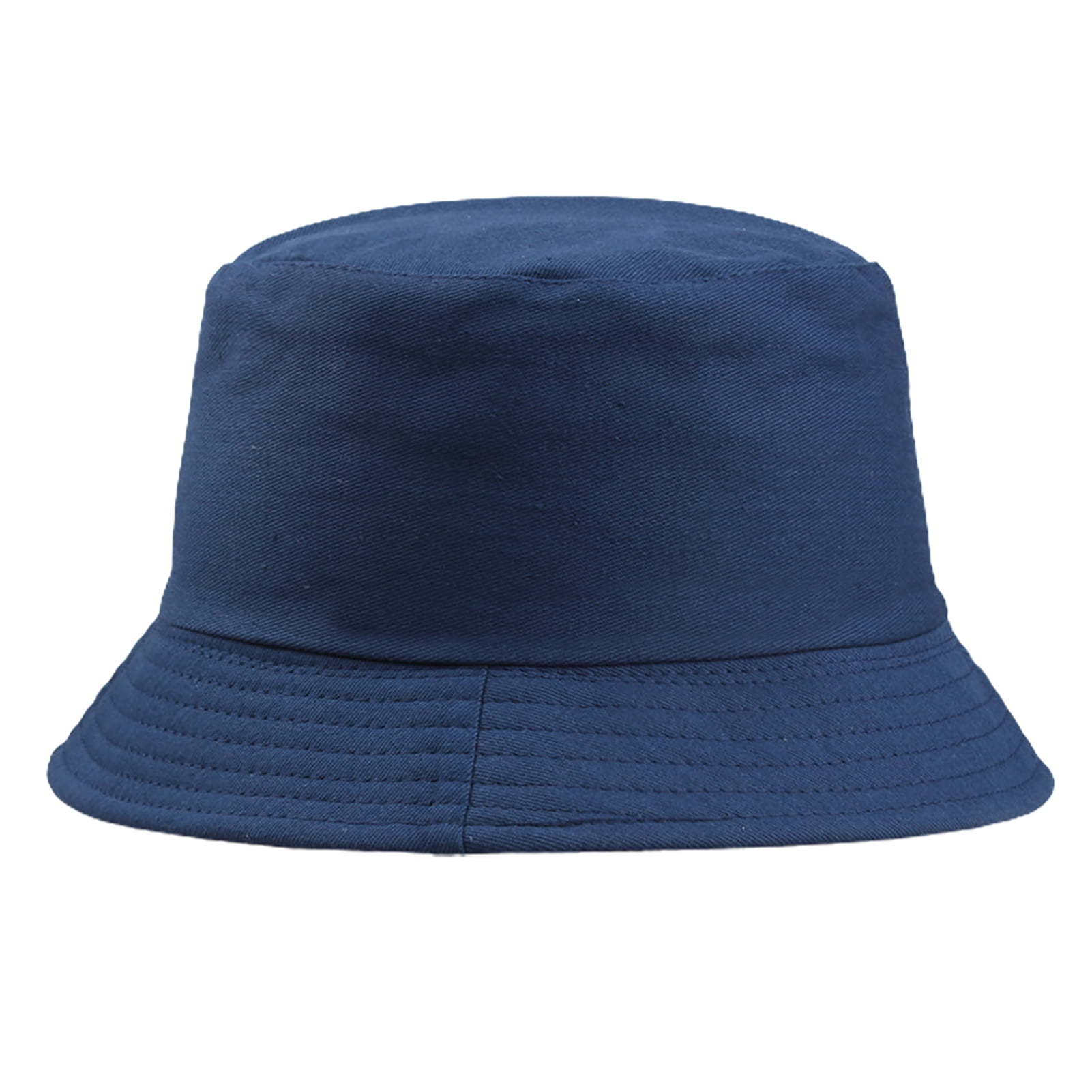Sanwood Bucket Hat Navy Blue,Unisex Cotton Fisherman Hat Solid Color Beach Outdoor Sunshade Hip Hop Basin Cap, Adult Unisex, Size: One Size