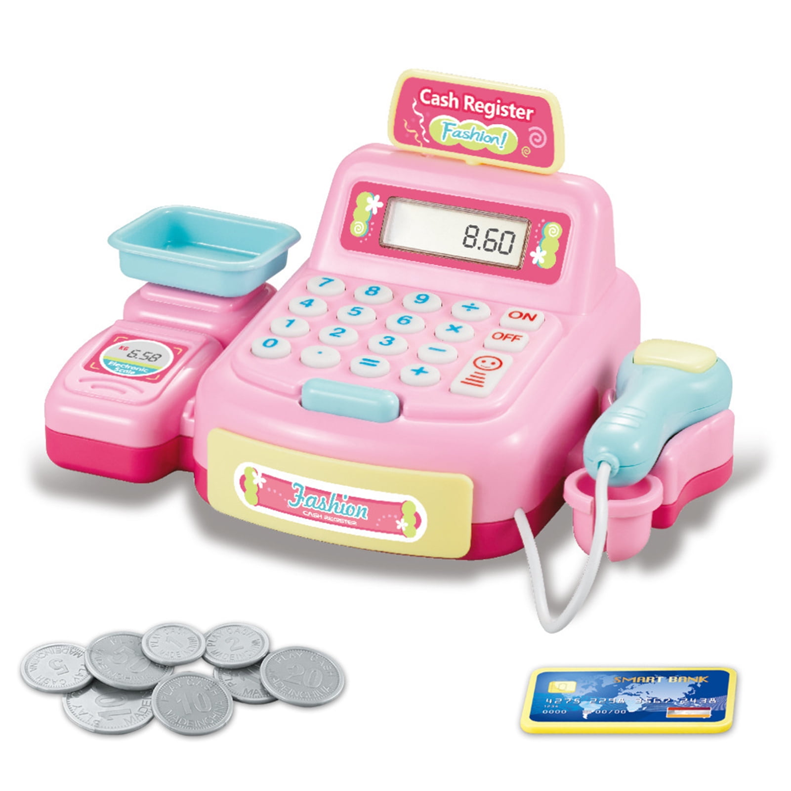 SANWOOD Cash Register Toy,Electronic Children Pretend Play Simulation