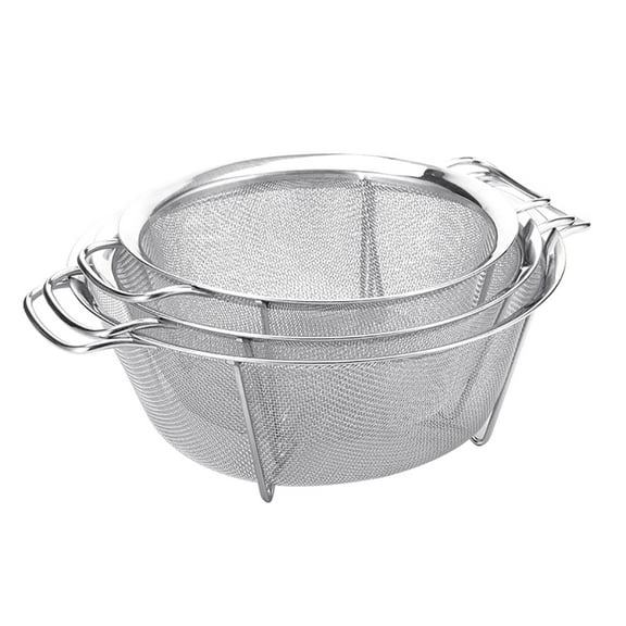 SANWOOD Mesh Strainer Stainless Steel Fine Mesh Washing Rice Strainer Fruits Vegetable Sieve Colander