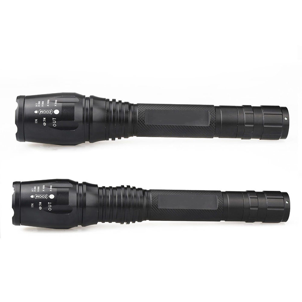 HKEEY Flashlights, LED Tactical Flashlight, 5 modes, Waterproof Focus  Zoomable Camping Lanterns(2 Pack)