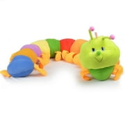SANWOOD Plush Doll Toy Cute Colorful Inchworm Caterpillar Soft Comfortable Kids Doll Throw Pillow Toy