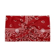 SANWOOD Ribbon, Unisex Paisley Stretch Button Wide Headband Hair Band Yoga Workout Sweatband