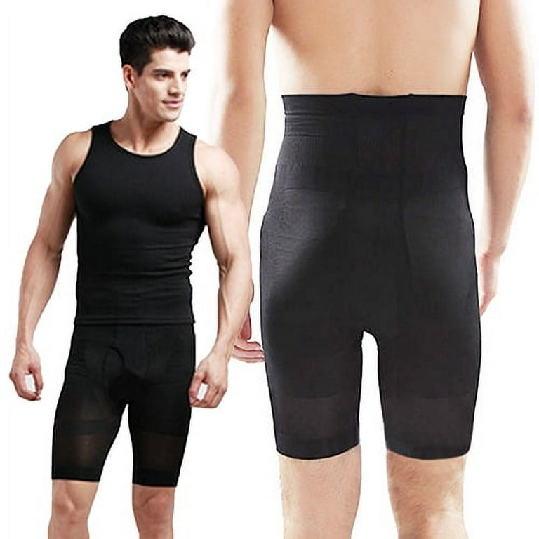 SANWOOD Shapewear, Men Shorts Pants Fat Burning Flat Stomach Compression  High Waist Shape Leggings 