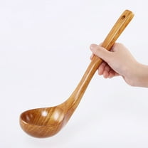 SANWOOD Soup Ladle Japanese Solid Wood Soup Ladle Long Handle Hot Pot Spoon Kitchen Cooking Utensil