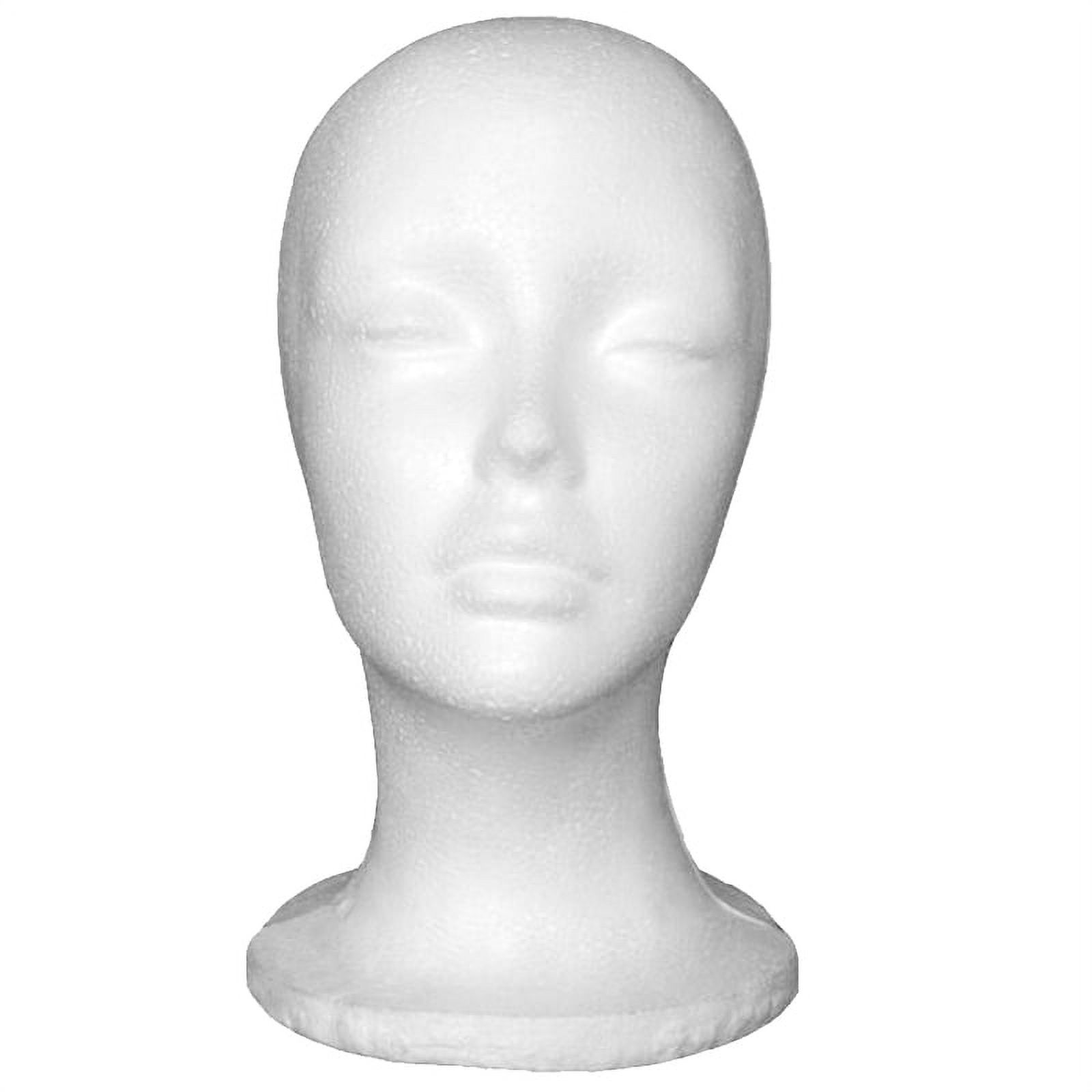 SANWOOD Styrofoam Head Model,Female Styrofoam Mannequin Head Model