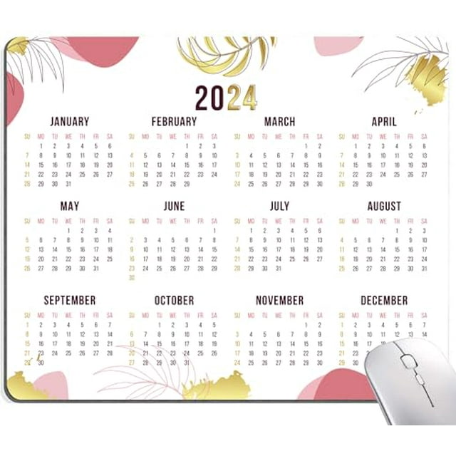 SANWUMIAN Mouse Pad, 2024 Calendar Mouse Pads, Cute Square Mouse Mat ...