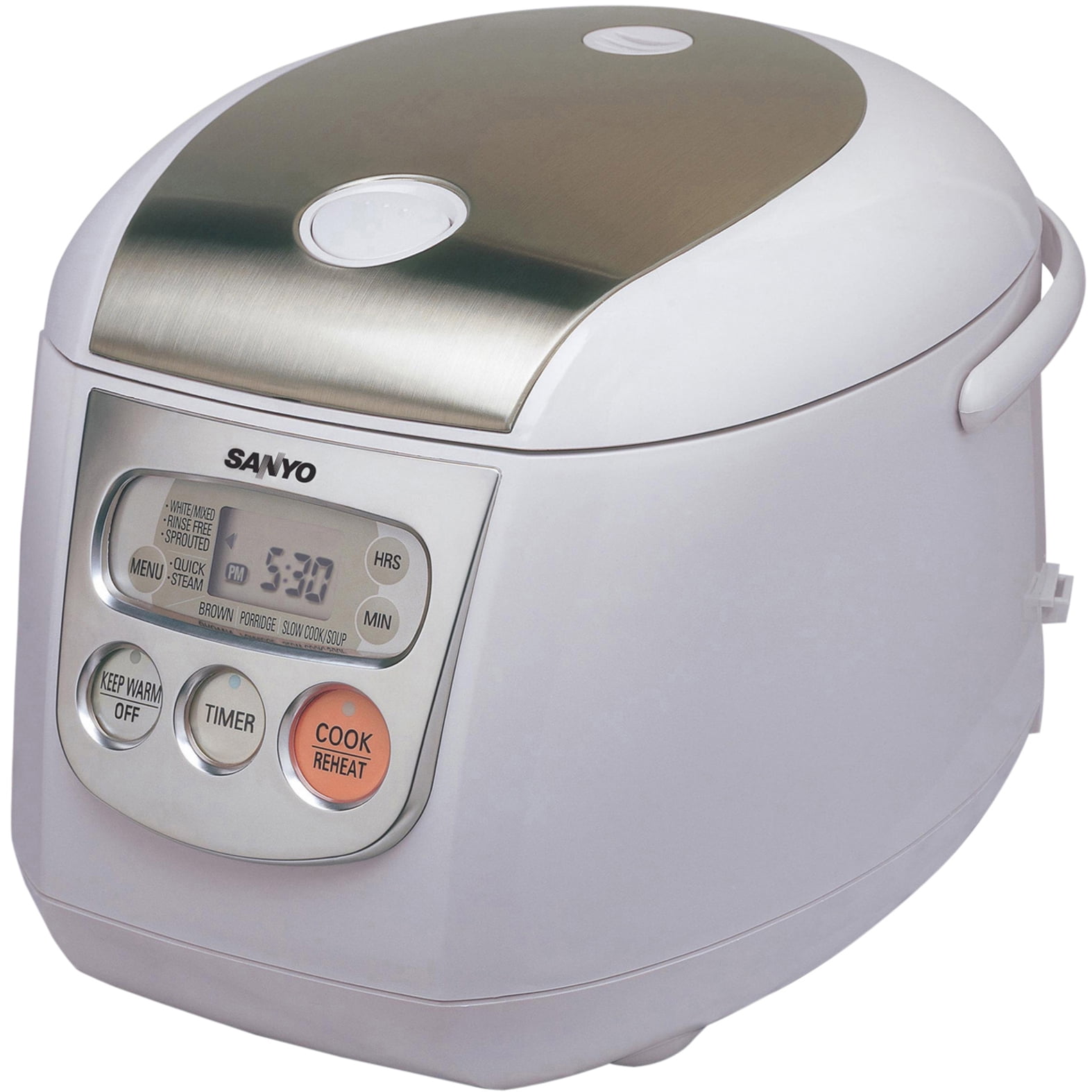 Sanyo ECJ-N55W 5.5-Cup Rice Cooker & Steamer w/ Variable Temperature Control