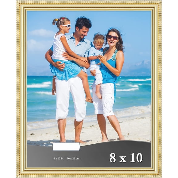 SAOIRSES 8x10 Gold Picture Frame Beautifully Detailed Molding, Contemporary Picture Frame Set, Wall Mount or Table Top, Inspirations Collection
