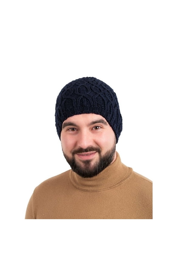 100 % Mens Cable Knit Hat