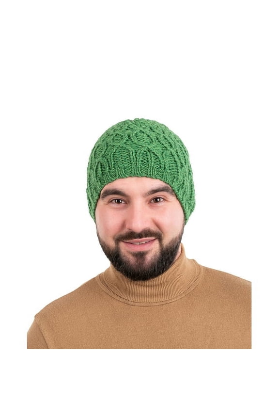 100 % Mens Cable Knit Hat