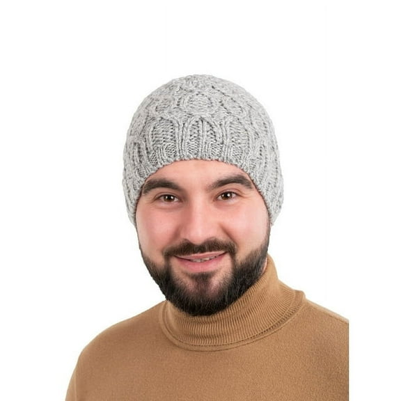 SAOL 100 % Mens Cable Knit Hat