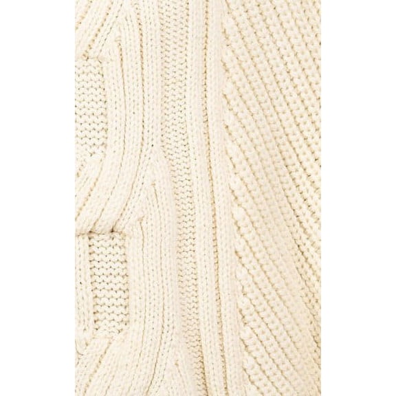 SAOL 100% Merino Wool Aran Cowl Neck Knitted Poncho Irish Cape from Ireland