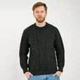thumbnail image 1 of SAOL 100% Merino Wool Men's Aran Cable Knit Irish Sweater Fisherman Pullover, 1 of 7