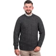 thumbnail image 1 of SAOL 100% Merino Wool Men's Aran Traditional Fisherman Cable Knit Sweater Irish Crew Neck Pullover Made in Ireland, 1 of 7