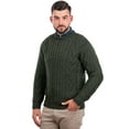 thumbnail image 1 of SAOL 100% Merino Wool Men's Aran Traditional Fisherman Cable Knit Sweater Irish Crew Neck Pullover Made in Ireland, 1 of 10