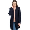 thumbnail image 1 of SAOL 100% Merino Wool Women's Aran Open Front Long Cardigan Sweater Irish Cable Knit Outdoor Coat with Hood Made in Ireland, 1 of 6