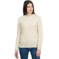 thumbnail image 1 of SAOL 100% Merino Wool Women's Aran Sweater Irish Fisherman Cable Knit Pullover Made in Ireland, 1 of 6