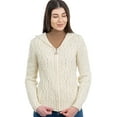thumbnail image 1 of Ladies Merino Wool Double Collar Zipped Cardigan, 1 of 9