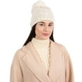 thumbnail image 1 of SAOL 100% Merino Wool Women's Knit Pom Pom Hat Cap Made in Ireland, 1 of 7