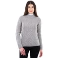 thumbnail image 1 of SAOL Aran Cable Knitted Irish Sweater 100% Soft Merino Wool Fisherman Pullover Women's Jumper Made in Ireland, 1 of 6