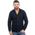 thumbnail image 1 of SAOL Aran Shawl Collar Fisherman Cardigan Sweater 100% Merino Wool Men's Irish Cable Knitted Buttons Jacket Made in Ireland, 1 of 8