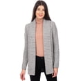 thumbnail image 1 of SAOL Aran Shawl Collar Open Front Irish Cardigan Sweater Women's Wool Blend Coat Cable Knitted Jacket, 1 of 5