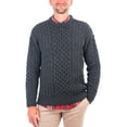 thumbnail image 1 of SAOL Aran Traditional Fisherman Sweater 100% Premium Merino Wool Cable Knittted Pullover for Men Made in Ireland Jumper Honeycomb Stitch Jumper, 1 of 4