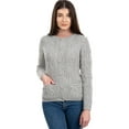 thumbnail image 1 of SAOL Aran Wool Button Up Cardigan Sweater Women's Irish Cable Knitted Jacket with Pockets, 1 of 6