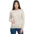thumbnail image 1 of SAOL Aran Wool Button Up Cardigan Sweater Women's Irish Cable Knitted Jacket with Pockets, 1 of 6