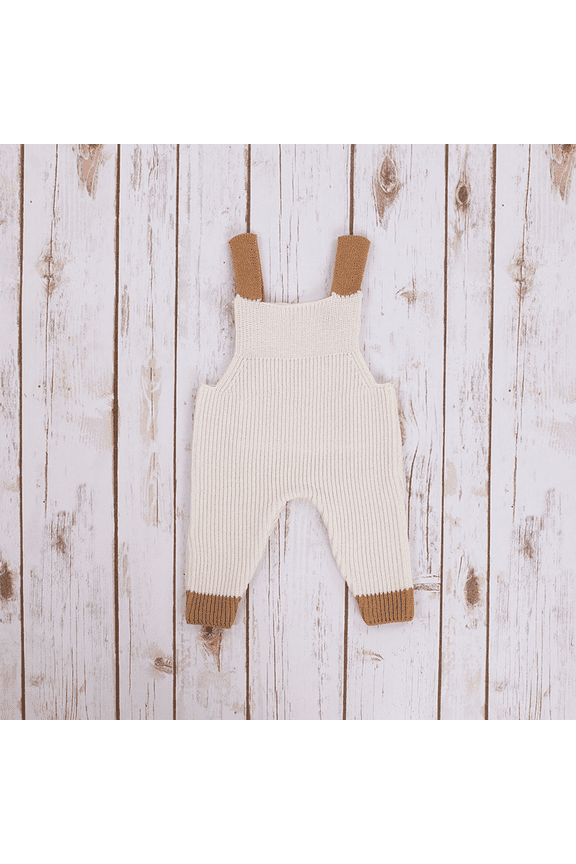 Baby Knit Overall, Wool Blend Cable Knitted Jumpsuit for Toddlers, Irish Merino Romper Machine Washable